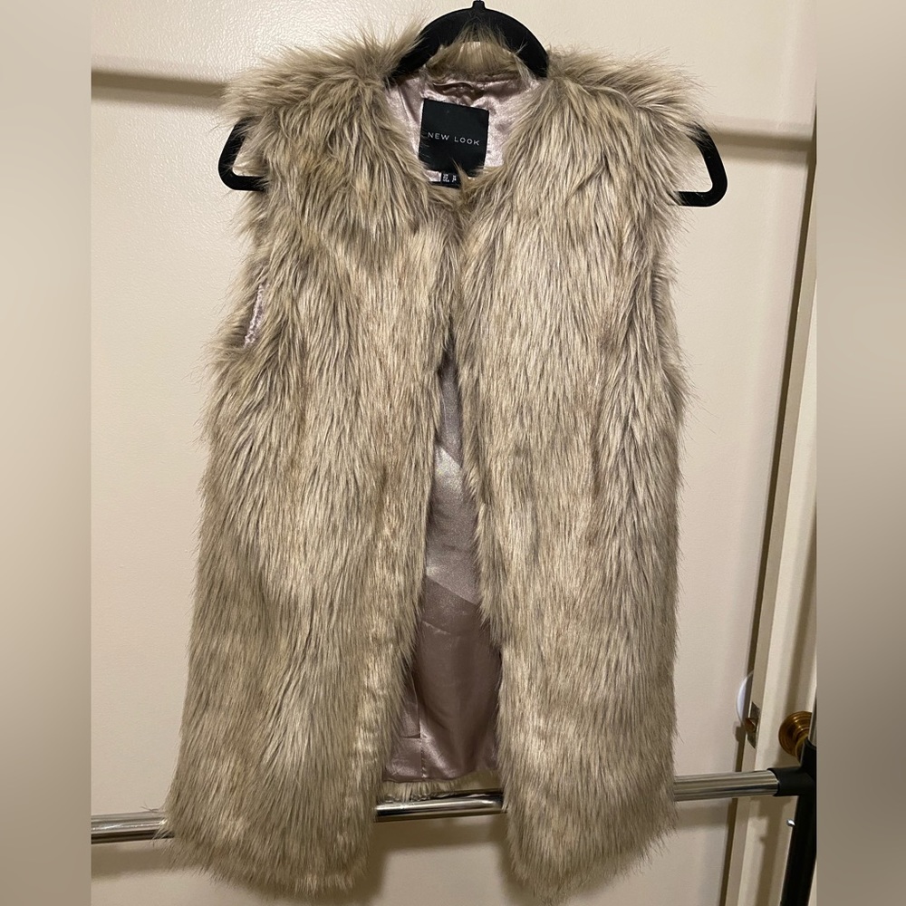 New look faux fur vest